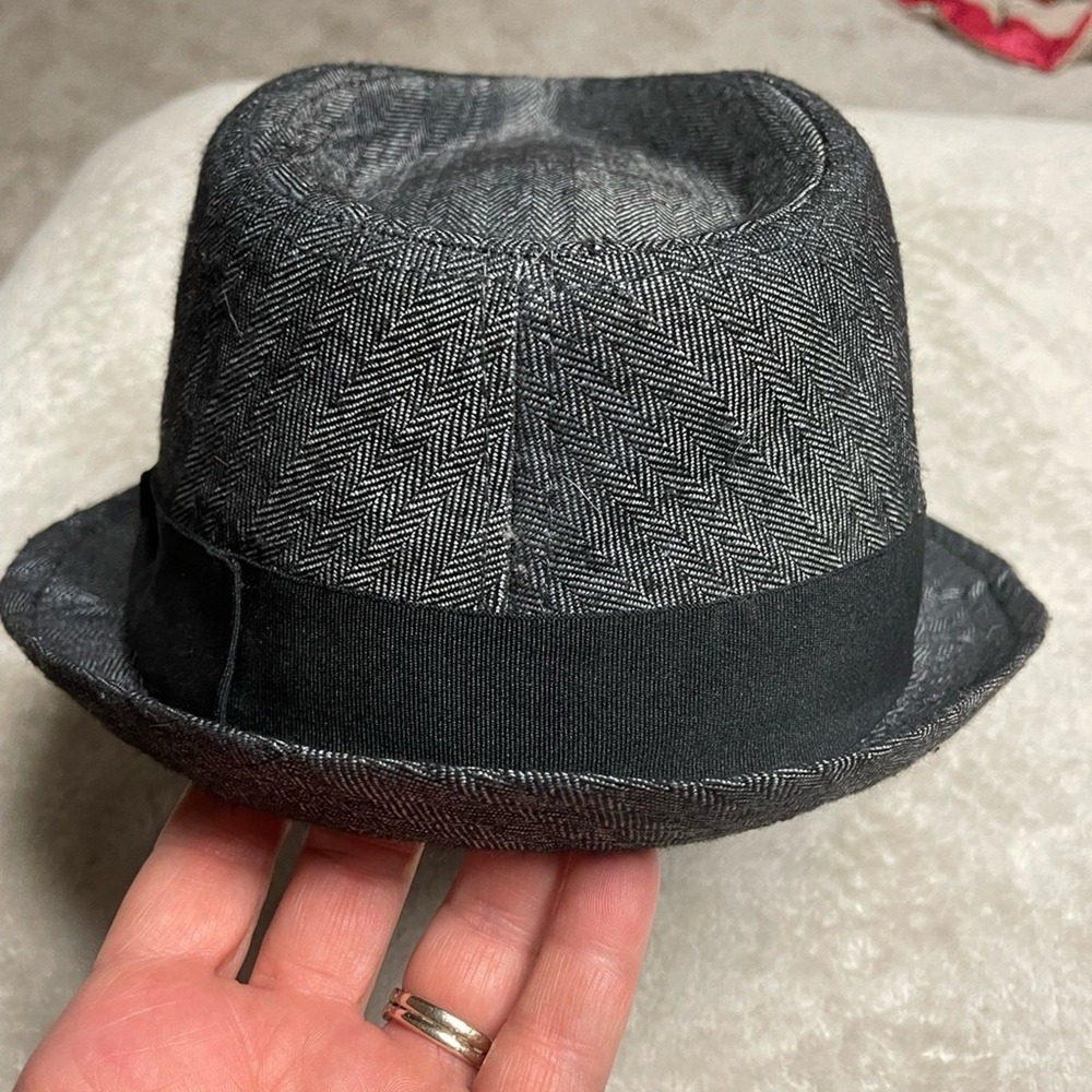 Stetson All American charcoal gray/black herringbone fedora, size L/XL, unisex - Picture 3 of 8